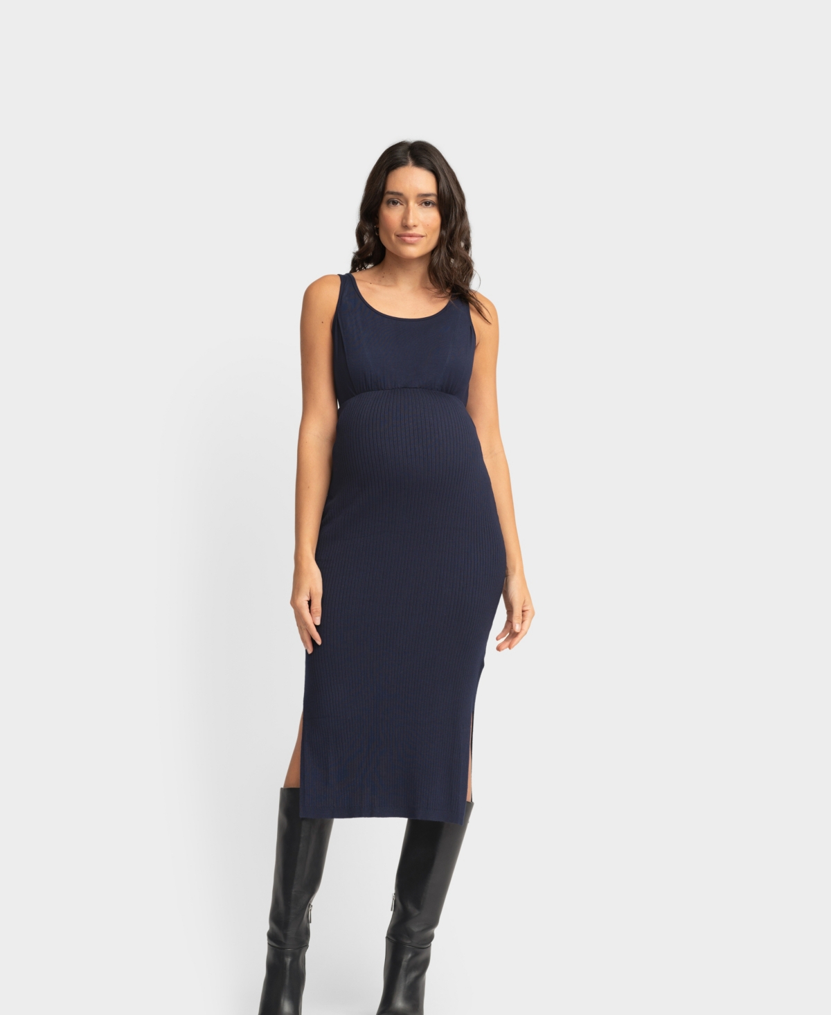 Shop Seraphine Women's Maternity Nursing Dress In Navy