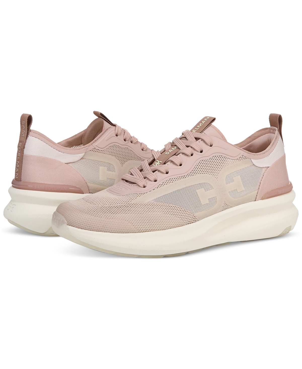 Sam Edelman Women's Sarita Mesh Lace-up Sneakers In Beige,rose Multi Mesh Fabric