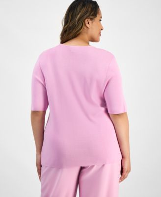 Plus Size Knit T-Shirt 