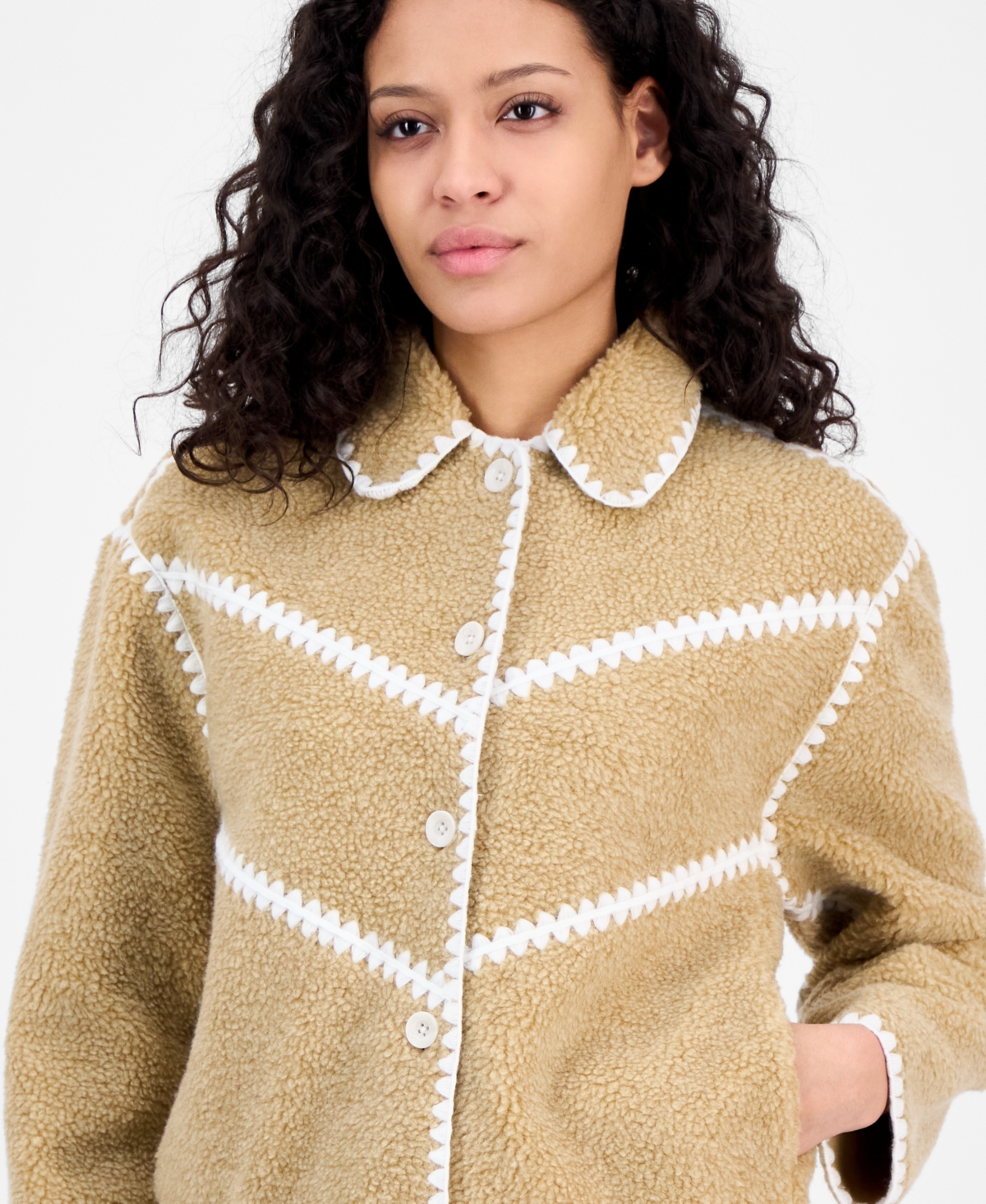 Ugg Women's Ellison Fluff Shell Jacket In Sand Heather