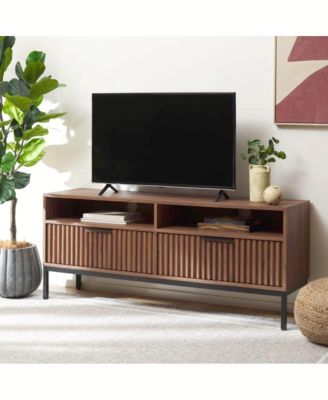  2 Drawer, 2 Shelf   Wood   Media Stand   Lylia Collection