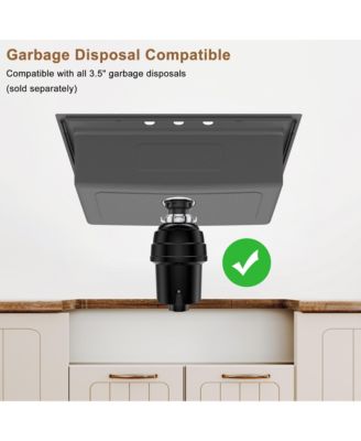 33" L x 22" W Single Bowl Stainless Steel Drop-in Workstation Kitchen Sink with Accessories