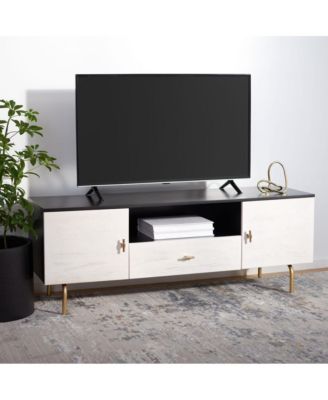 single  wood construction Genevieve collection contemporary design media stand