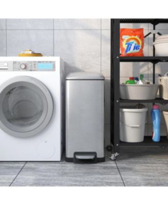 12 Gal/ 45 Liter  Slim Stainless Steel Step-on kitchen Trash Can