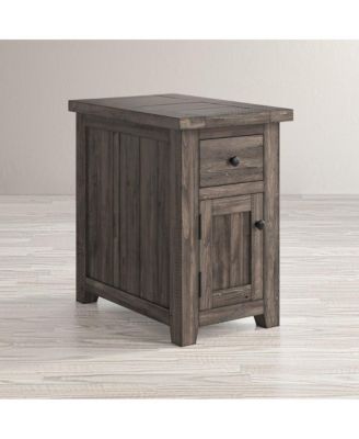 1Pc Madison County Rustic Reclaimed Pine Farmhouse Chairside Table