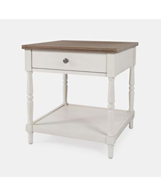 Grafton Farms Country Farmhouse End Table with Drawer