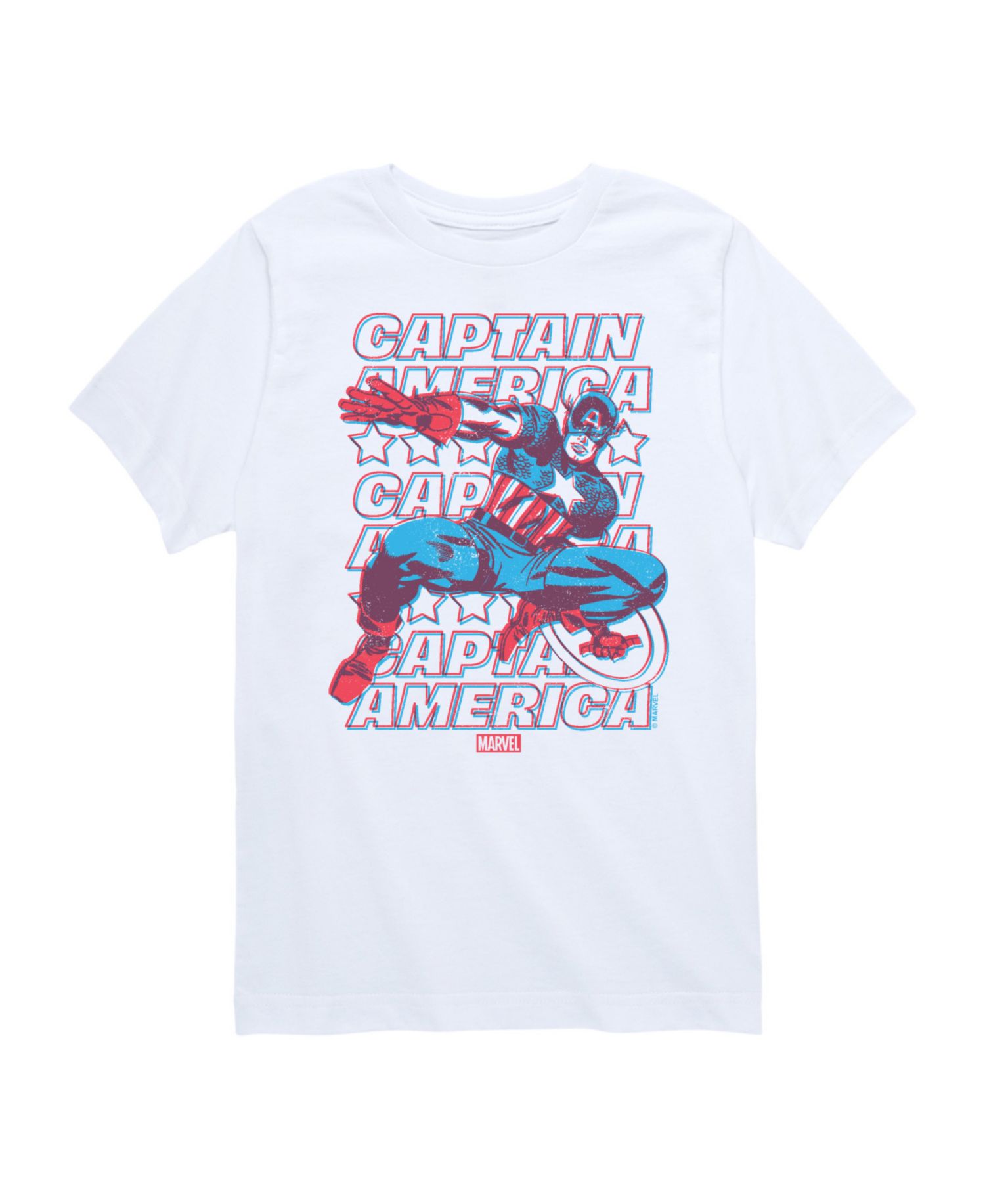 Boys Captain America 3D Graphic T-Shirt