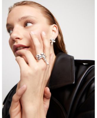 Sterling Silver Plated Dragonfly Ring