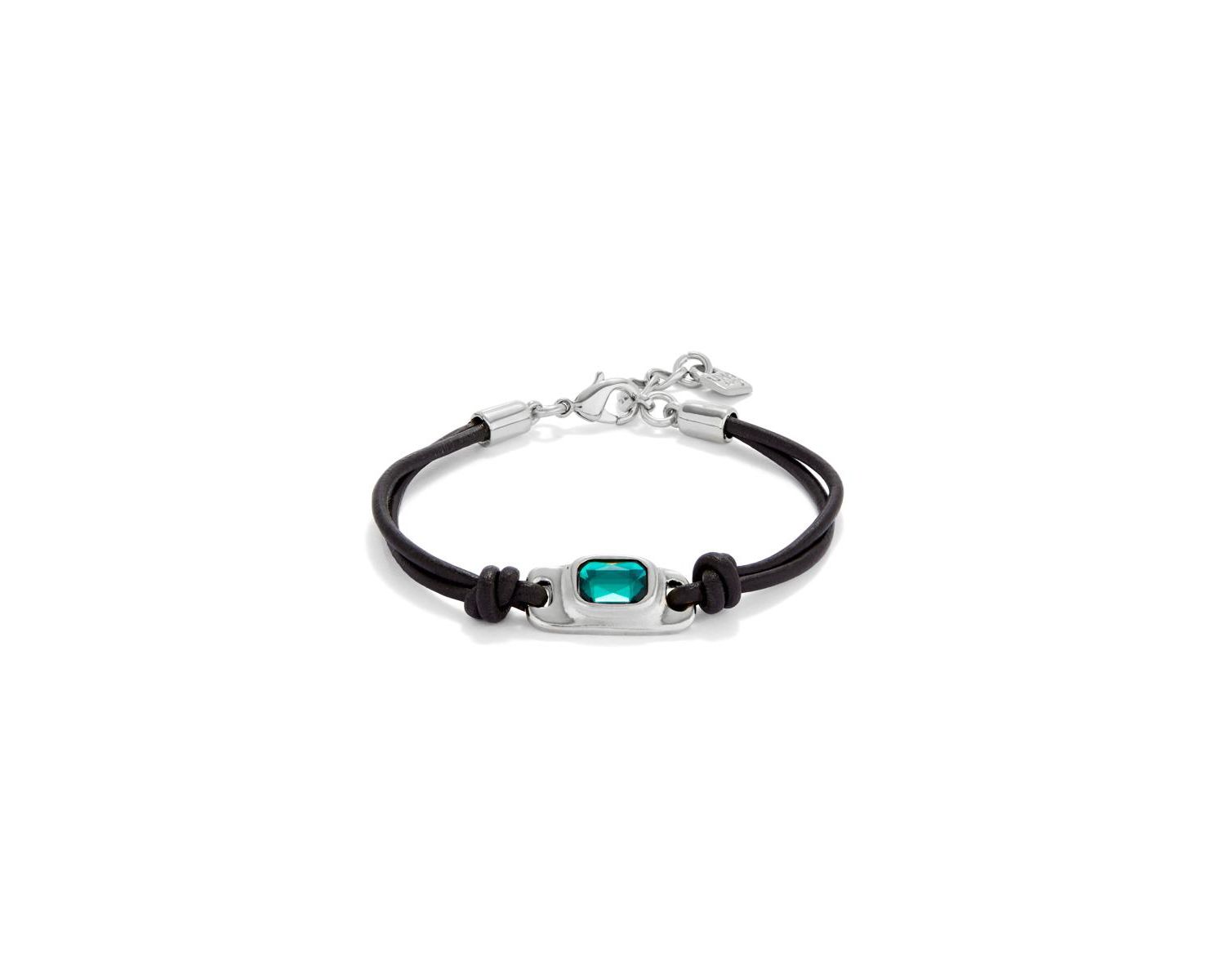 Green Crystal Leather Bracelet