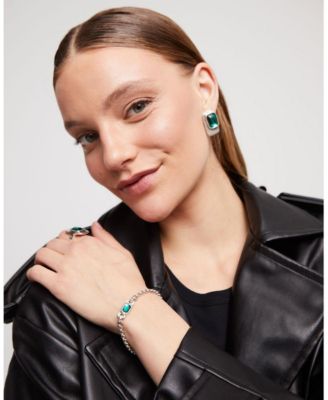 Green Crystal Chain Bracelet