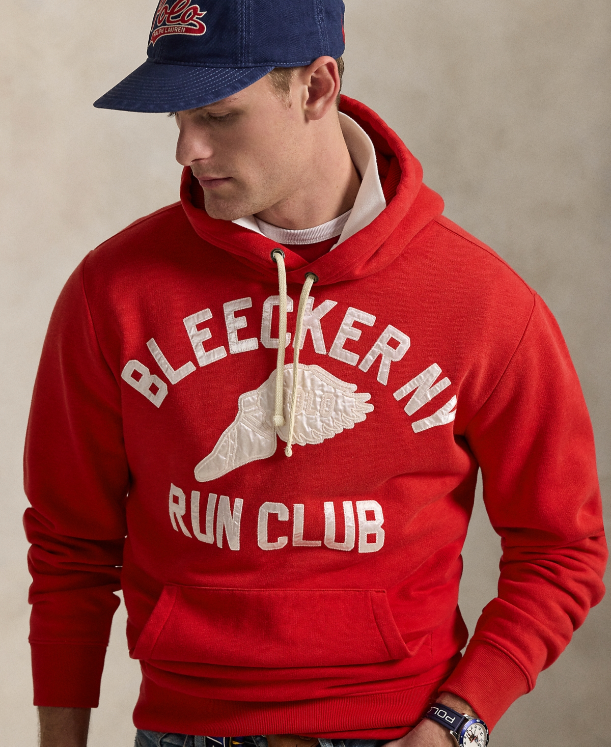 Polo Ralph Lauren Slub Fleece Graphic Hoodie In Rl 2000 Red