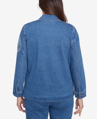 Women's Free Spirit Super Stretch Floral Denim Jacket