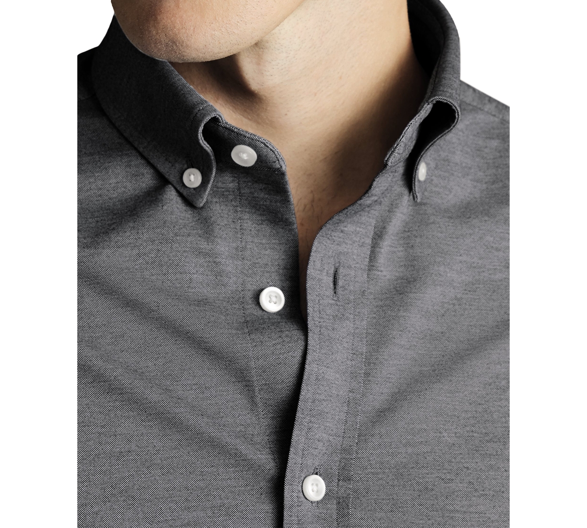 CHARLES TYRWHITT MEN'S FOUR-WAY STRETCH JERSEY BUTTON DOWN SHIRT 