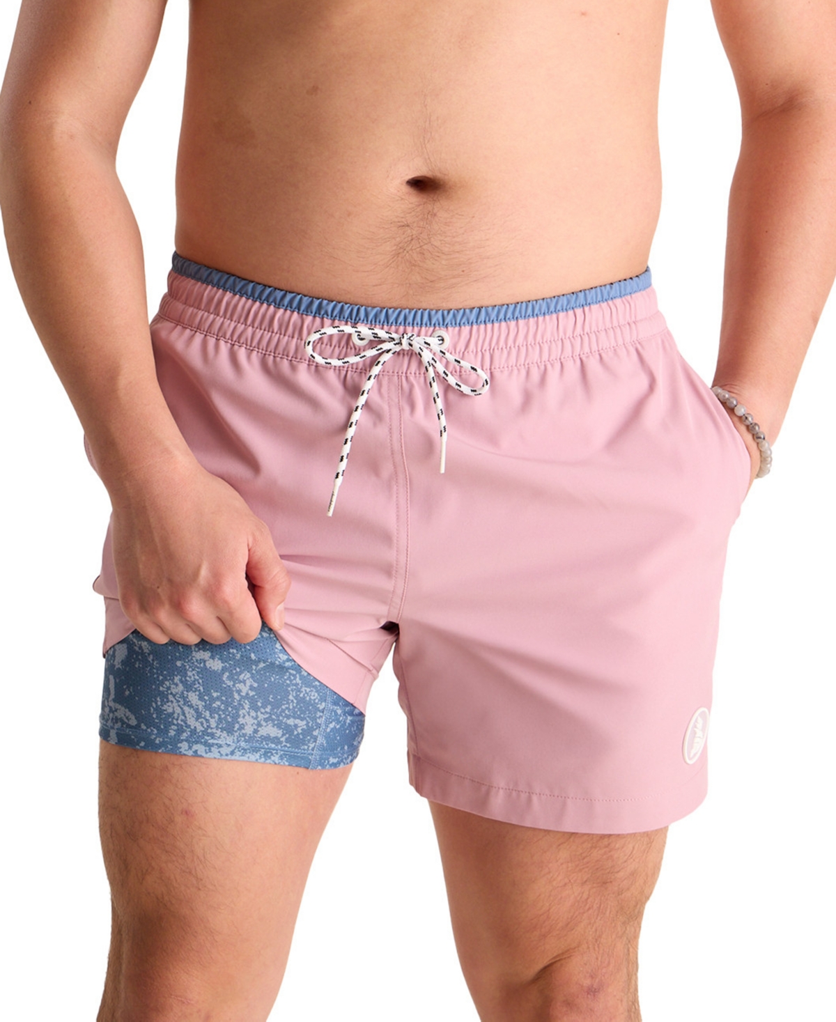 Men's The Rosie Posies 5.5" Swimsuit - Light Pink