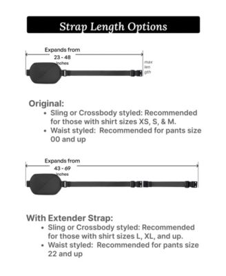 Origami Sling Belt Bag With Extender Strap