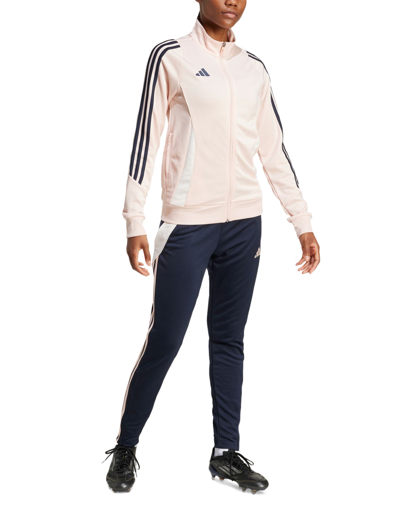 Женские брюки adidas Tiro 24 Slim-Fit Training, цвет: Чёрный / Розовый — фото 5