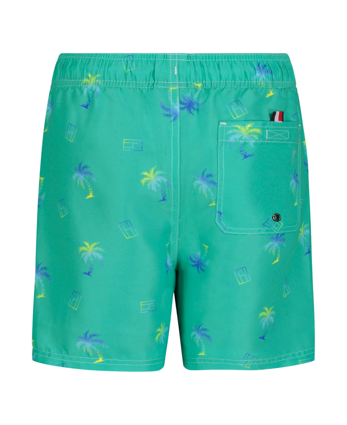 Tommy Hilfiger Big Boys Palm Swim Trunk In Aqua Green