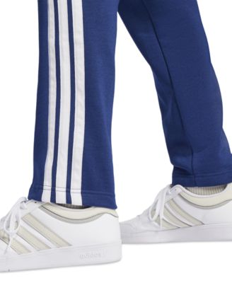 Men's Essentials 3-Stripes Regular Open Hem Fleece Pants