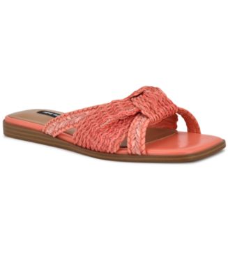 【NINE WEST】Omansa フラット サンダル Nine West Women's Omansa Square Toe Casual Flat Sandals - Macy's