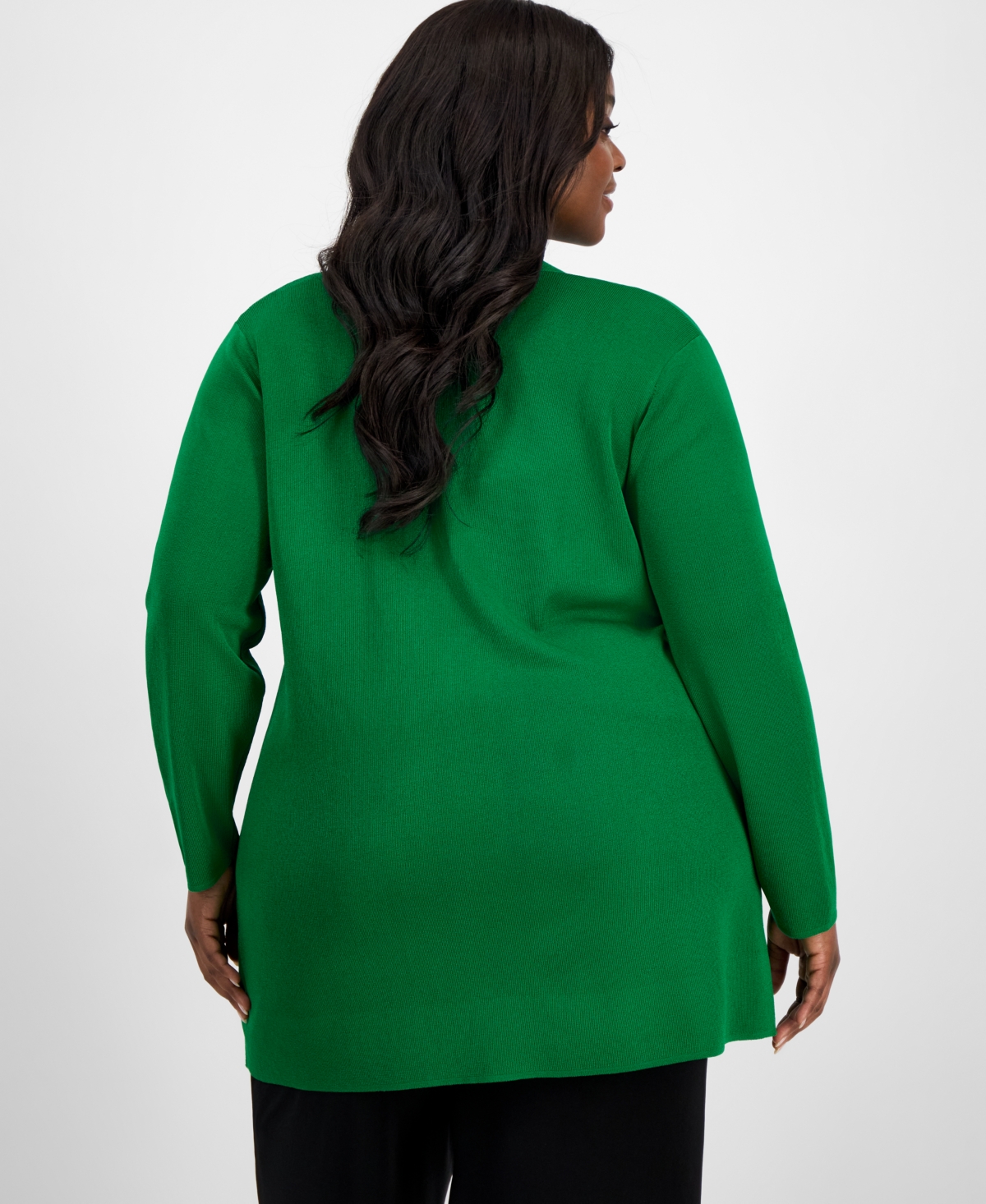 Shop Anne Klein Plus Size Napa Open-front Cardigan