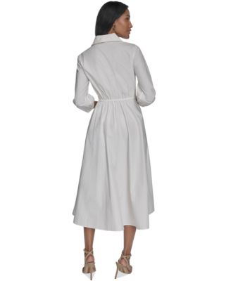 Women's Cotton Tie-Waist Fit & Flare Dress