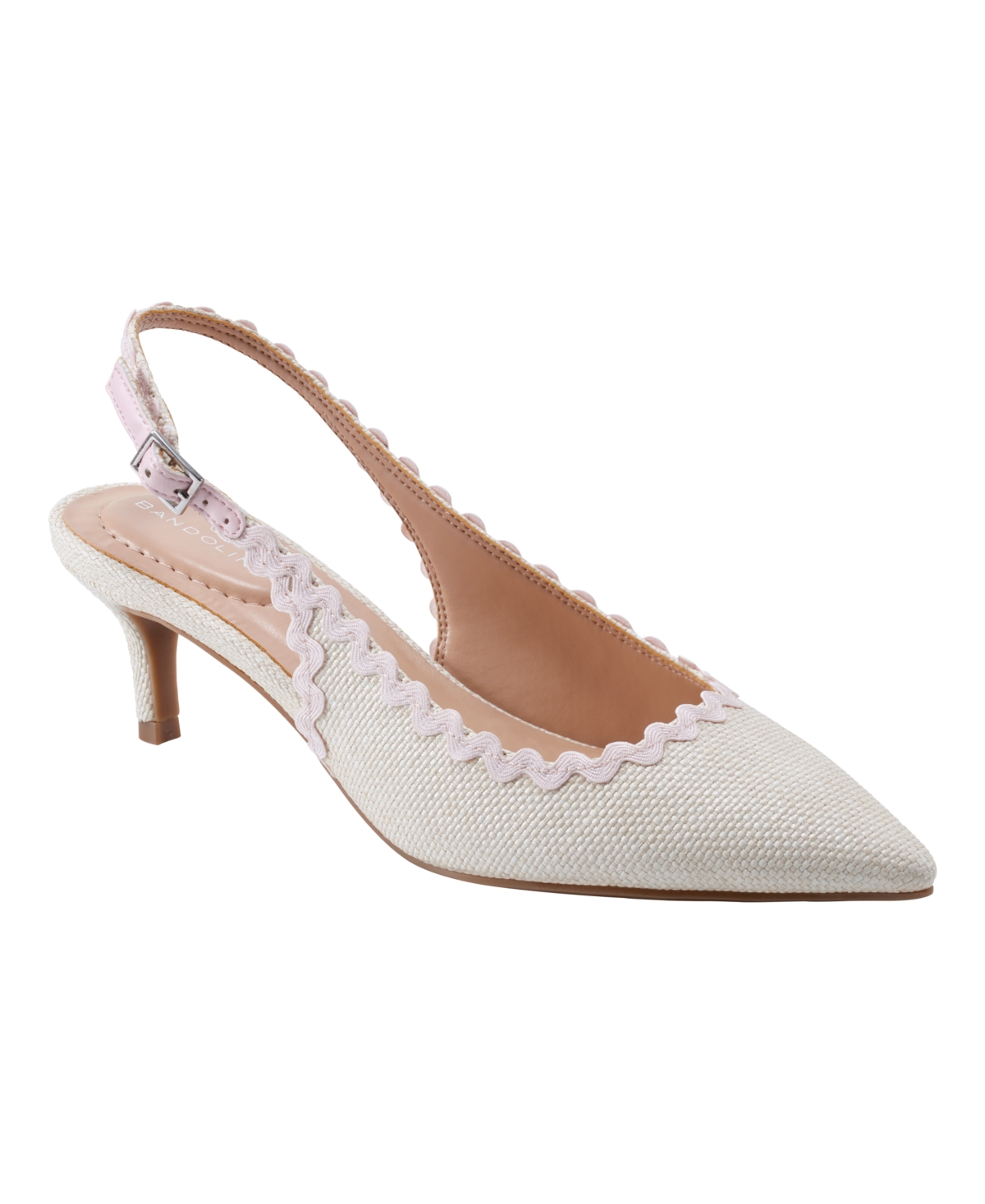 Women's Albas Kitten Heel Slingback Pumps - Peach Floral
