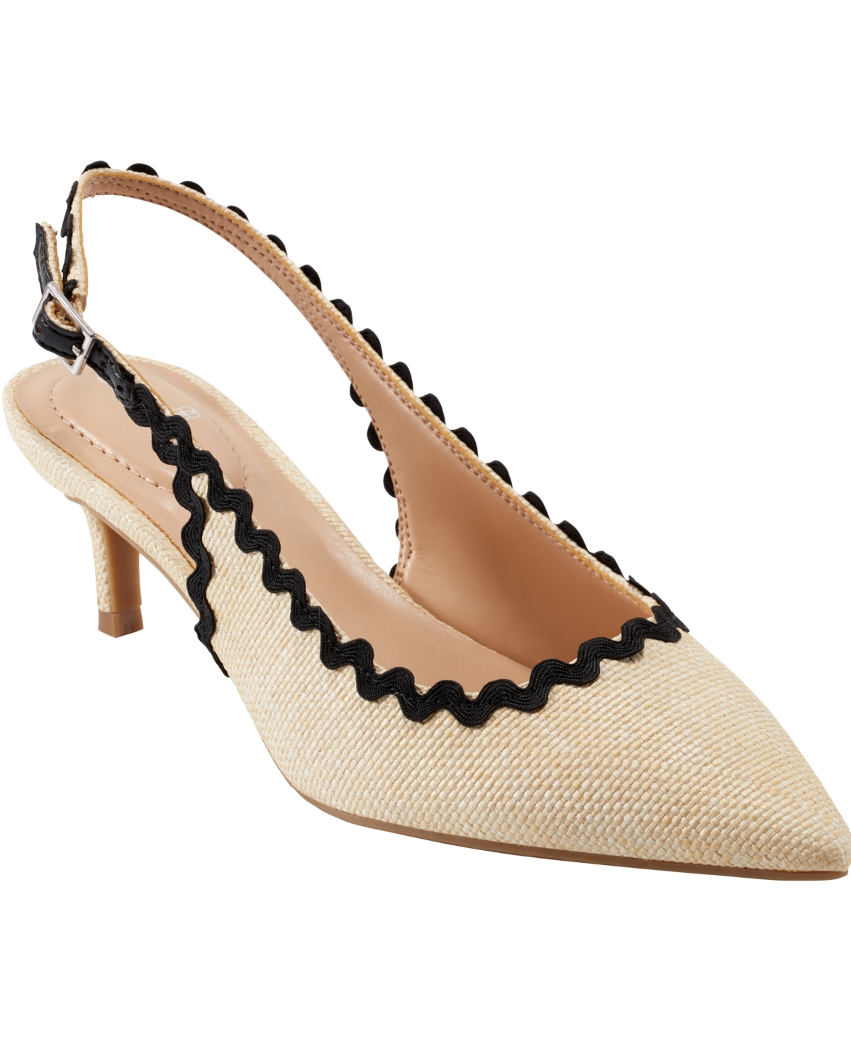 Women's Albas Kitten Heel Slingback Pumps - Peach Floral