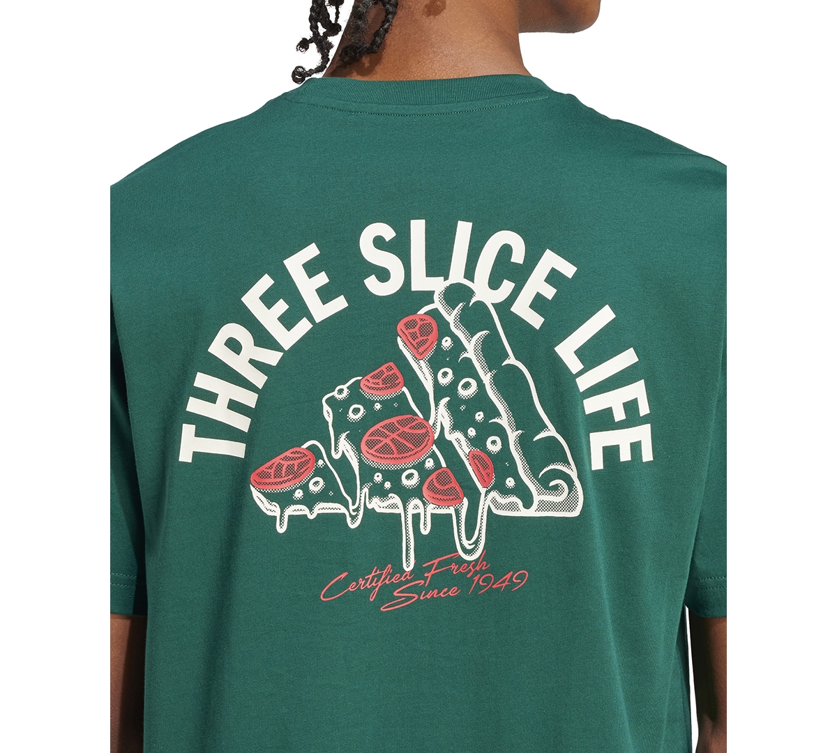 Adidas Originals Men's Lounge Pizza Graphic T-shirt In Cgreen