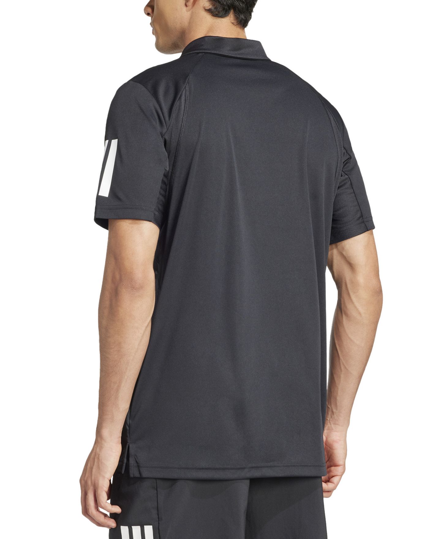 Мужское поло adidas Club Tennis Climacool 3-Stripes Polo Shirt, цвет: Чёрный — фото 2