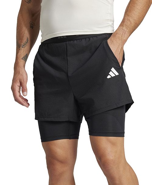 alfani adidas Men's Gym 2-in-1 7" Shorts Men's Fashion & Accessories