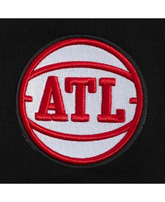 Women's Black Atlanta Hawks Jewels Cropped Pullover Hoodie