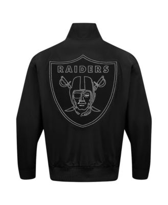 Men's Black Las Vegas Raiders Paint The City Twill Full-Zip Jacket