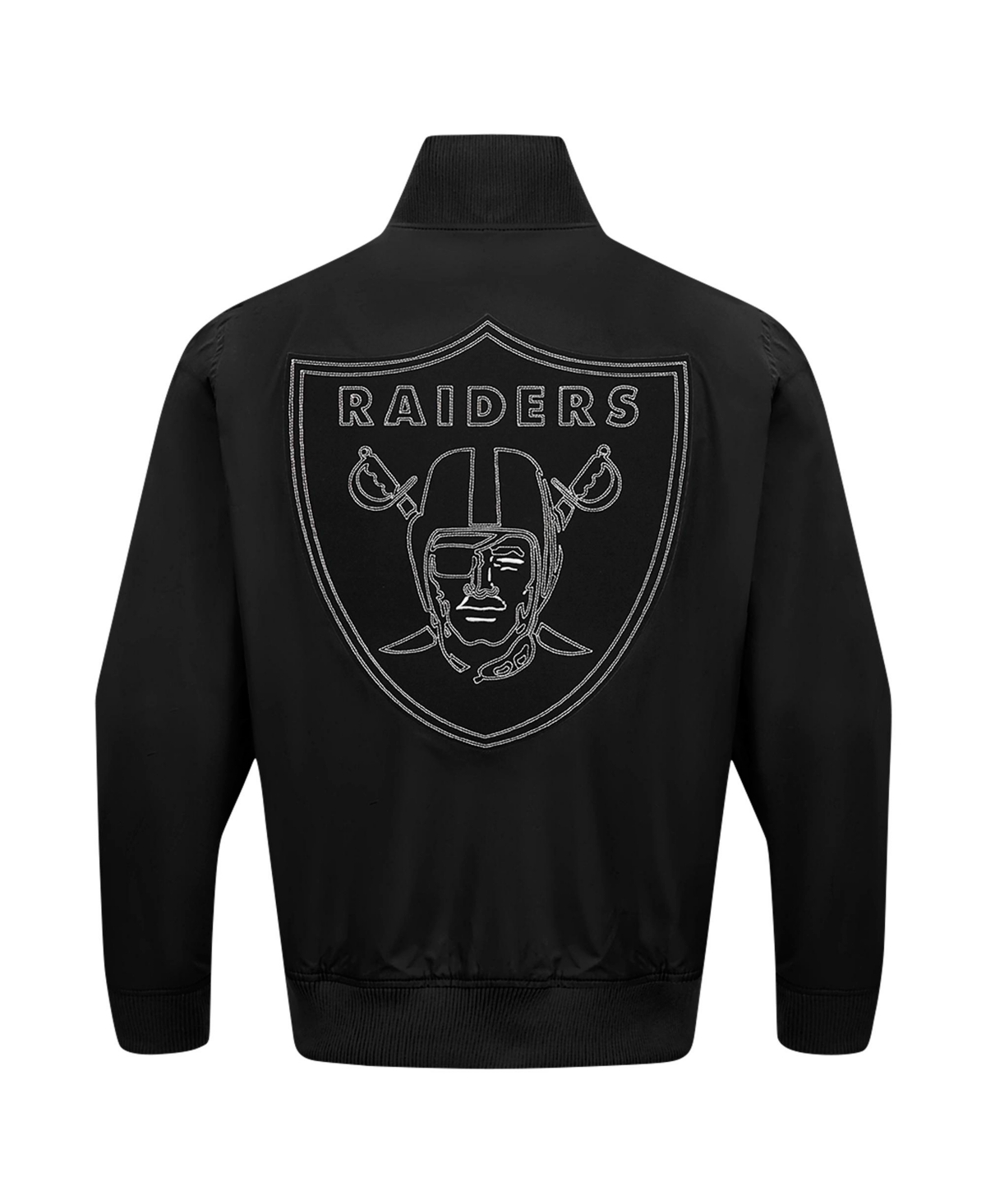 Pro Standard Men's Black Las Vegas Raiders Paint The City Twill Full-zip Jacket In Black