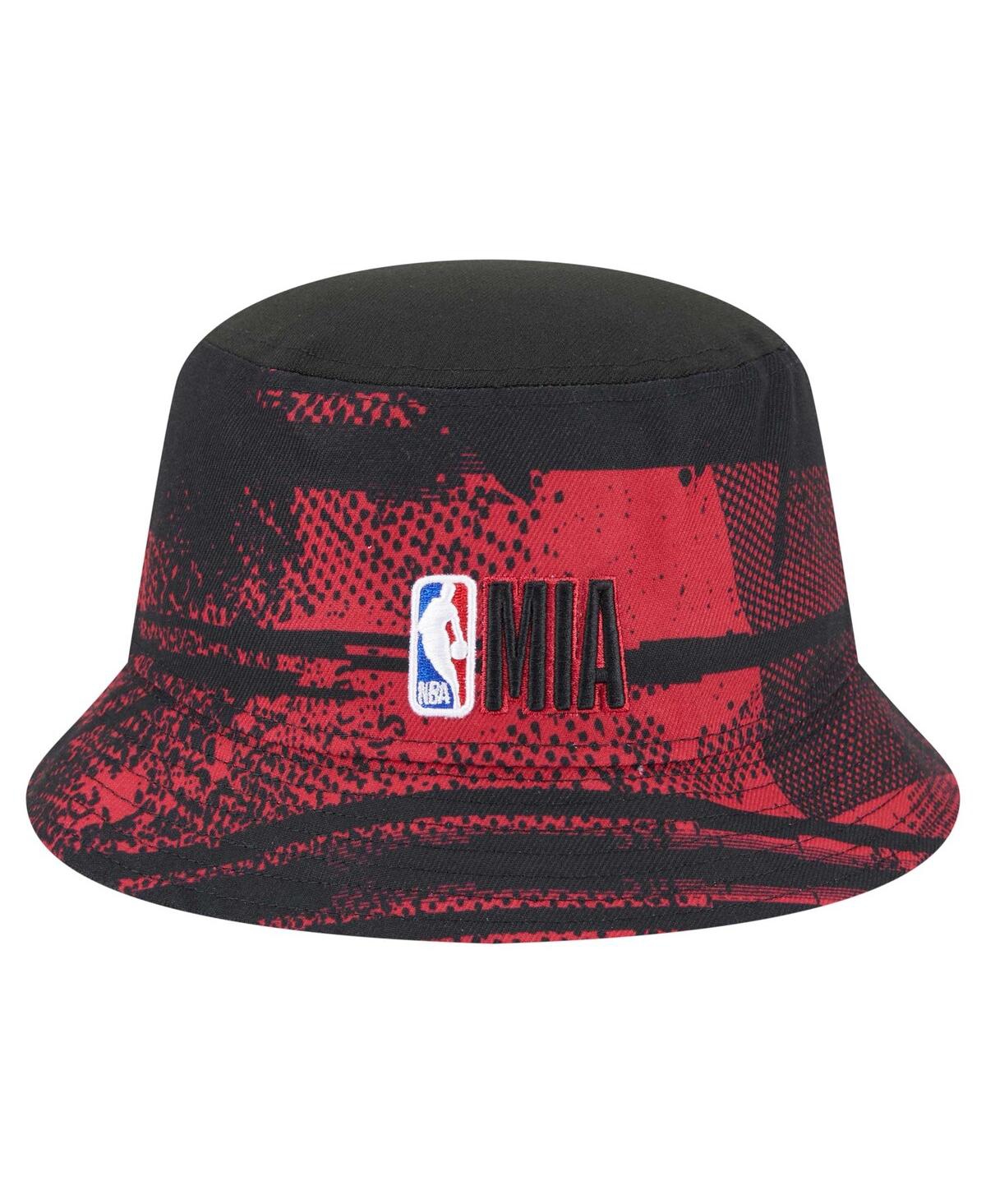 NEW ERA MEN'S BLACK/RED MIAMI HEAT TIP-OFF BUCKET HAT 