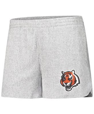 Women's Gray Cincinnati Bengals Juniper Long Sleeve Hoodie T-Shirt Shorts Set