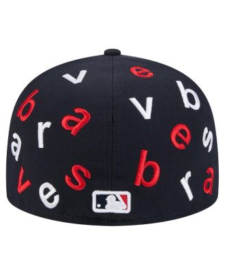 Men's Navy Atlanta Braves Team Confetti 59FIFTY Fitted Hat