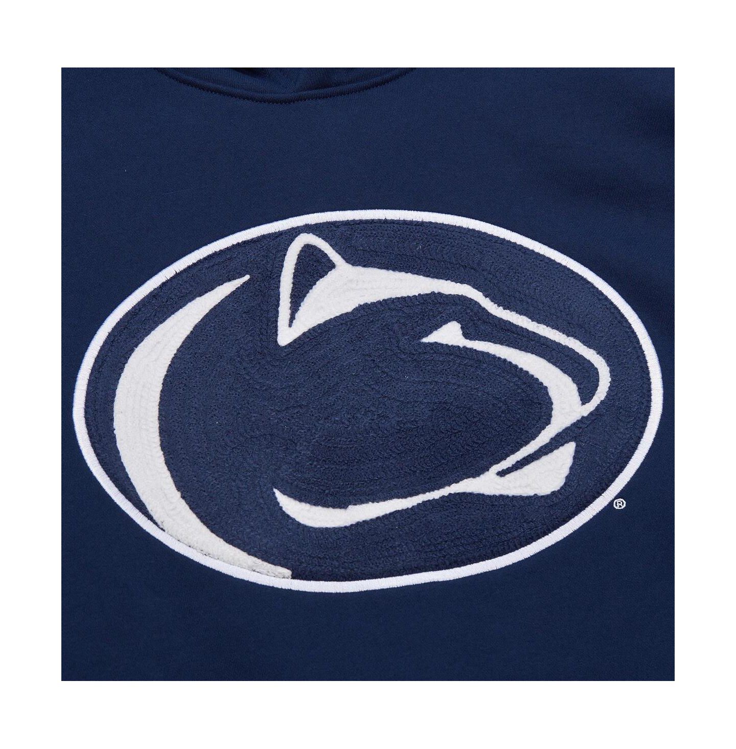 Мужское худи Mitchell & Ness Navy Penn State Nittany Lions Chainstitch Fleece Pullover — фото 3
