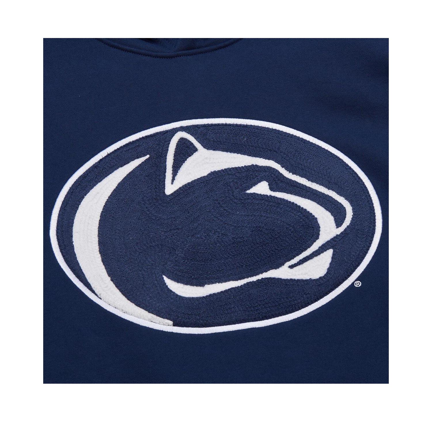 Men's Navy Penn State Nittany Lions Chainstitch Fleece Pullover Hoodie