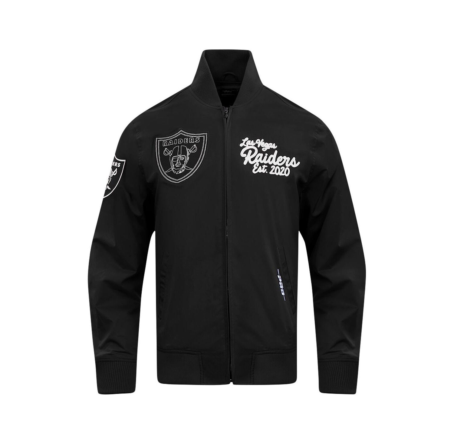 Men's Black Las Vegas Raiders Paint The City Twill Full-Zip Jacket