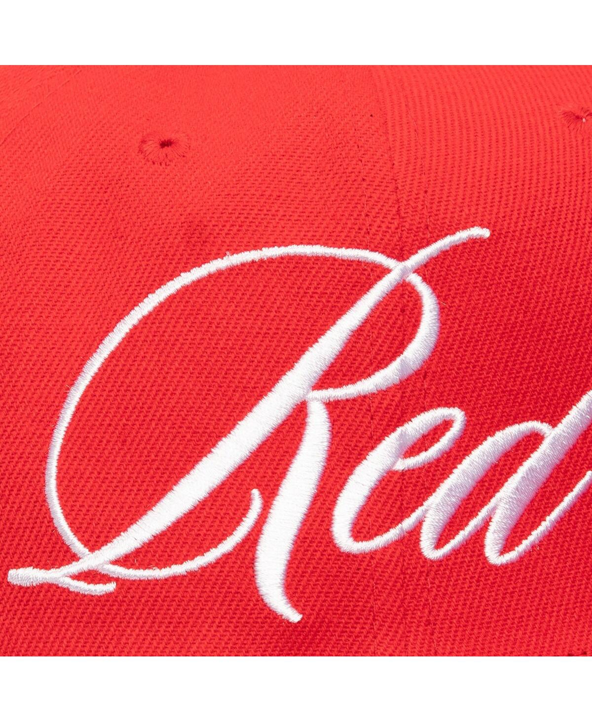 Mitchell & Ness Men's Red Boston Red Sox Just Don X Mlb Lux Script Snapback Hat In Red
