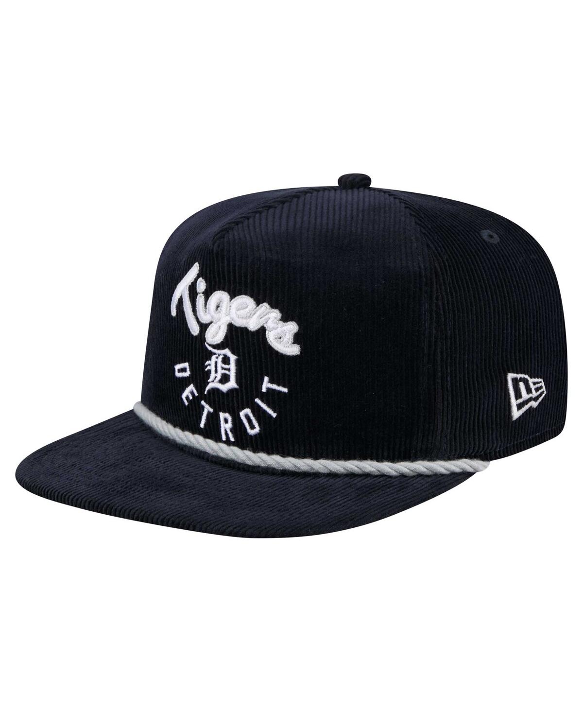 NEW ERA MEN'S NAVY DETROIT TIGERS FULL CIRCLE CORDUROY GOLFER ADJUSTABLE HAT 