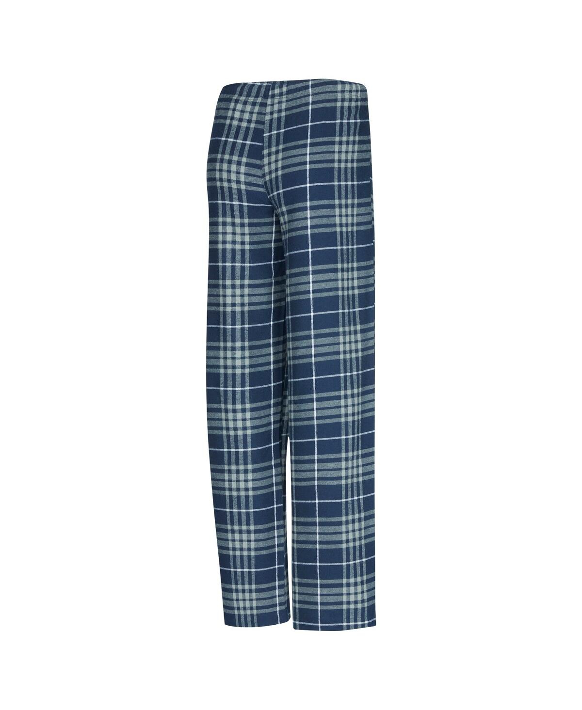 Concepts Sport Women's Navy/gray Dallas Mavericks Vector T-shirt Flannel Pants Sleep Set In Navy,gray