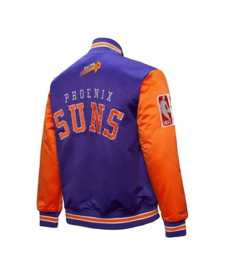 Men's Purple Phoenix Suns Hardwood Classic Primetime Full-Snap Satin Jacket