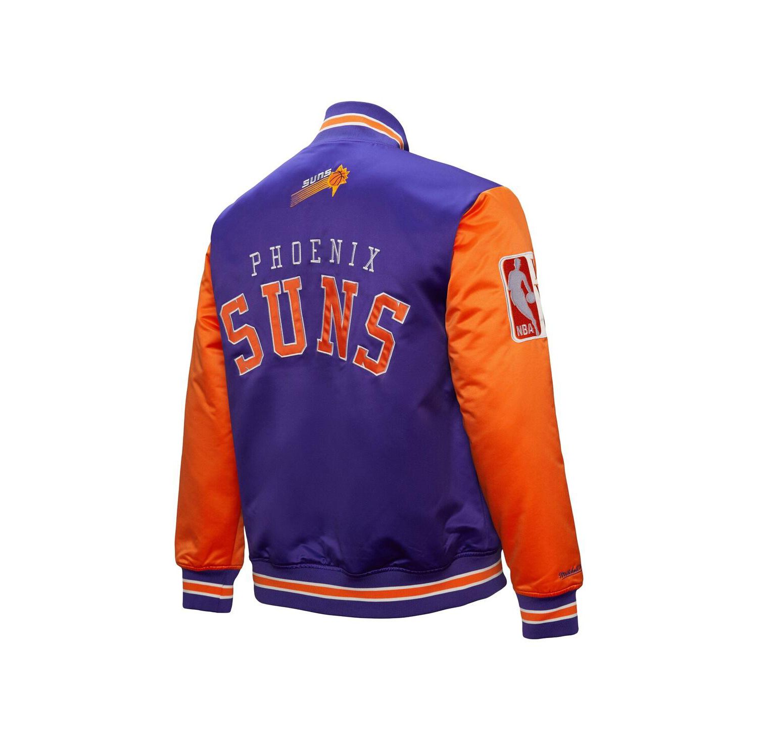 Men's Purple Phoenix Suns Hardwood Classic Primetime Full-Snap Satin Jacket