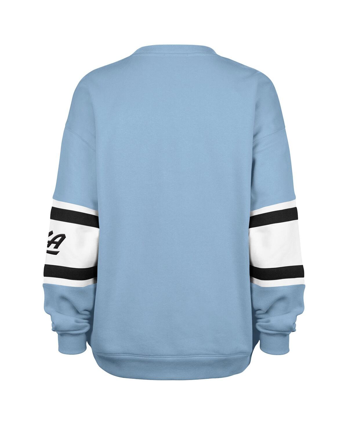 47 Brand Women's Light Blue La Clippers 2024/25 City Edition Steadfast Paneled Pullover Sweatshirt In Light Blue