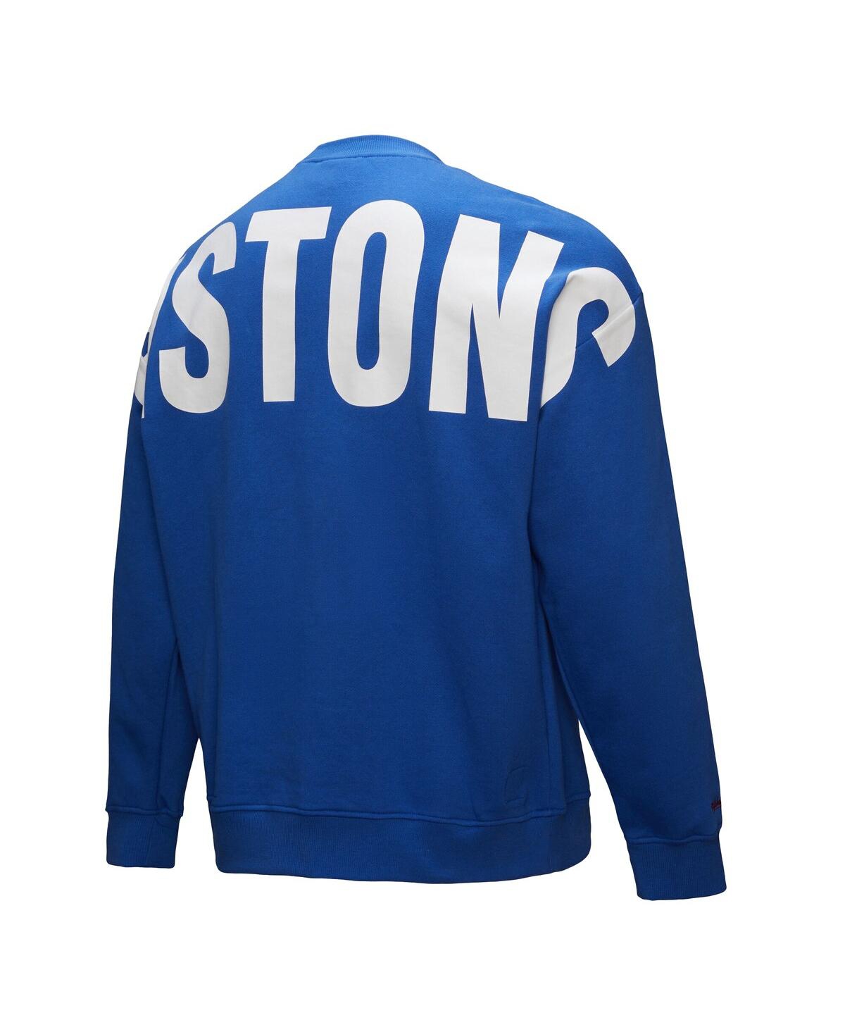 Mitchell & Ness Men's Blue Detroit Pistons Hardwood Classics There Back 2.0 Vintage Pullover Sweatshirt In Blue