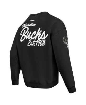 Men's Black Milwaukee Bucks Paint the City Drop Shoulder Sweatshirt