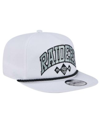 Men's White Las Vegas Raiders Diamond Golfer Snapback Hat