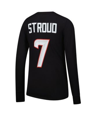 Women's C.J. Stroud Navy Houston Texans Player Name Number Long Sleeve T-Shirt