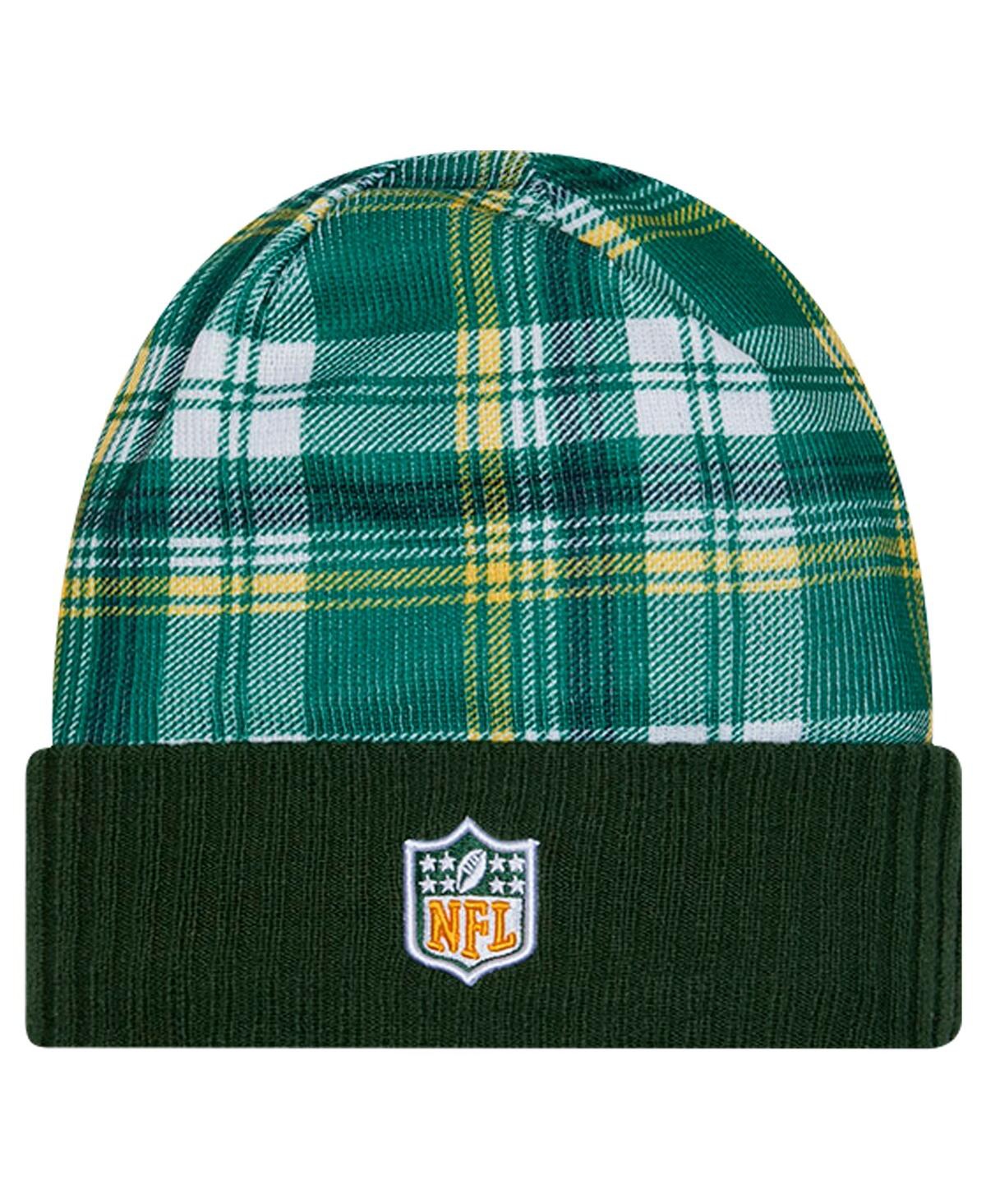 NEW ERA MEN'S GREEN GREEN BAY PACKERS SIDELINE STATEMENT CUFFED KNIT HAT